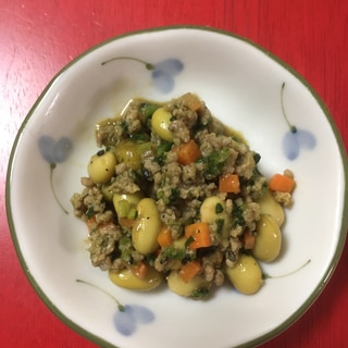 おかわり必至 青大豆の肉味噌 坦々風